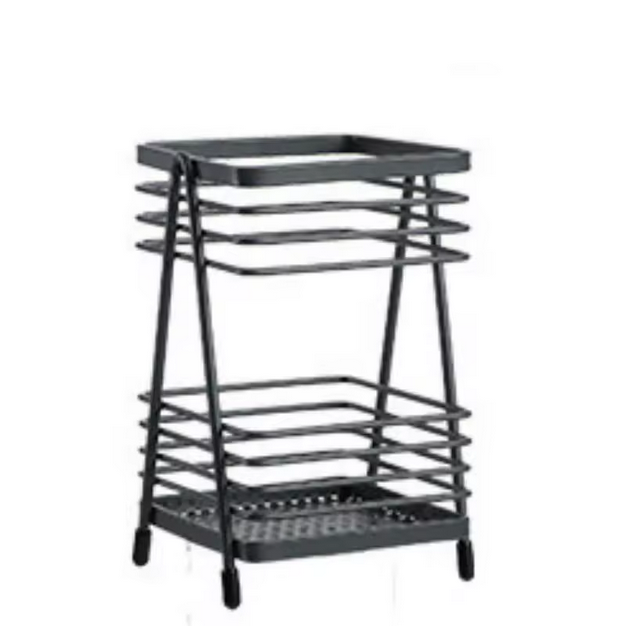 Cesta para cubiertos de acero inoxidable con soporte de malla de drenaje, organizador para cuchillos y tenedores