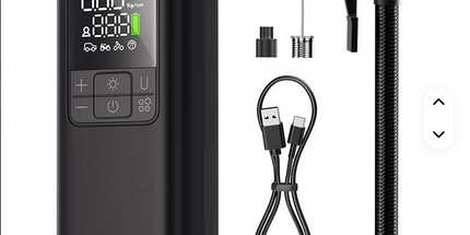 Compresor de aire Newo, portátil inalámbrico y eléctrico para coche y motocicletas, bomba mini de aluminio, inflador digital de neumáticos, material ABS, 15