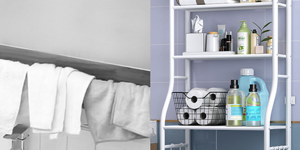 Estante de Metal moderno de 3 niveles, almacenamiento multifuncional para baño, balcón, lavadora, estante de espacio