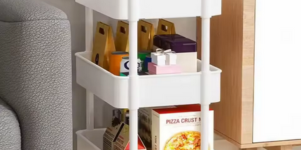 Carrito organizador móvil con ruedas, 34 niveles, estantería plástica para cocina y hogar