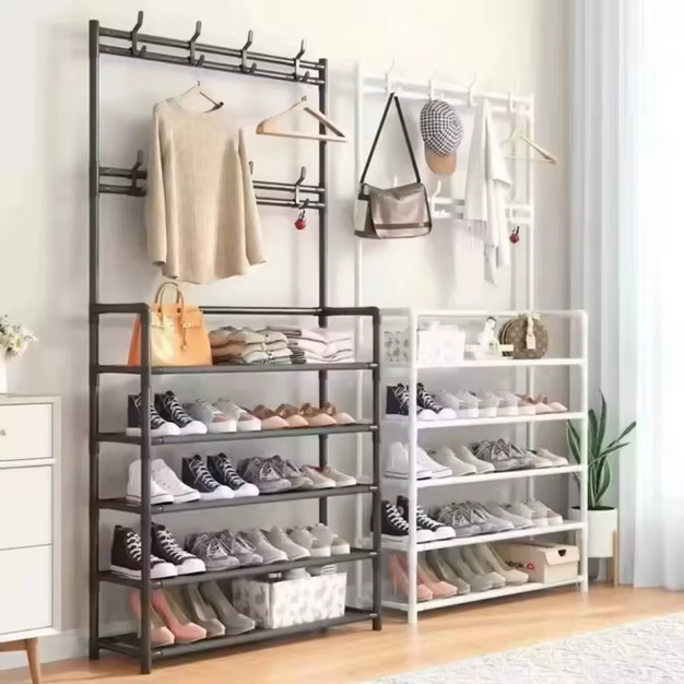 Estantería multicapa para zapatos y sombreros, multifuncional para el hogar ideal para dormitorios