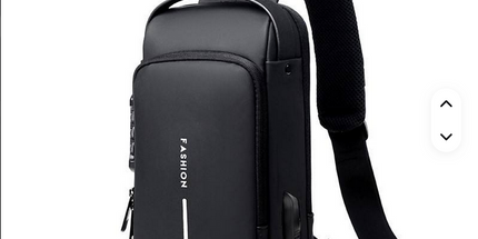 Mochila mediana con lazo cruzado de pecho ANTIRROBO con USB y candados de seguridad. Muy resistente