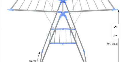 Tendedero de ropa plegable de acero inoxidable con articulaciones en plastico resisitente a de estar de metal