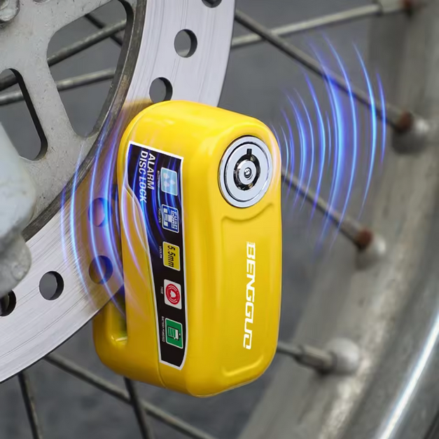Candado Antirrobo Portátil Bicicleta de montaña Alarma de seguridad sin llave Candado de bicicleta Candado de scooter eléctrico Freno de disco Candado de bicicleta