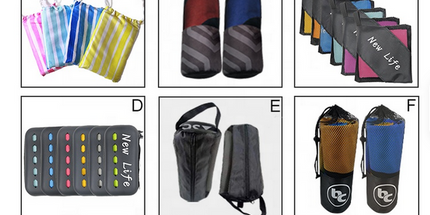 Toalla deportiva grande en microfibra muy absorvente 80 x 150 cm