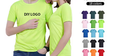 Camiseta Deportiva Transpirable 100% Poliéster, Camiseta Unisex Lisa