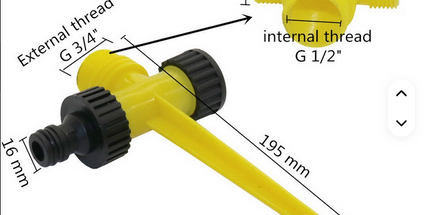 Boquilla rociadora giratoria de 3 vías con anclaje al suelo, sistema de riego automático de 360 grados, rociador de césped de jardín.