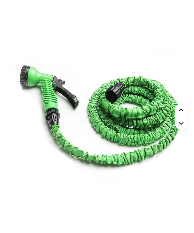 Manguera de Jardín Mágica de 30.48 mt 100ft, Tubo de Agua Triple Telescópico de Poliéster con Conexión de Plástico PE CNS