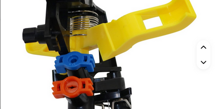 Aspersores de chorro giratorios de 360 grados, boquillas basculantes de doble salida, rociadores de riego para agricultura o jardín de. Rosca macho de 12. Alcance hasta 12 metros. Ver especificaciones tecnicas una de las imágenes