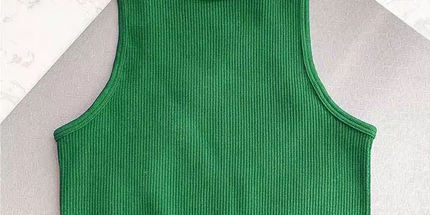 Musculosa femenina, camiseta sin mangas, ropa de calle sin costuras, tejido elástico, sin mangas, informal
