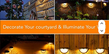 Luz led solar de pared impermeable brillante vallado de luz al aire libre