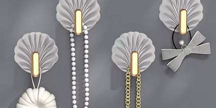 Gancho ligero y lujoso multifuncional sin rastro y sin perforaciones adecuado para puertas de entrada de pared de baño de cocina