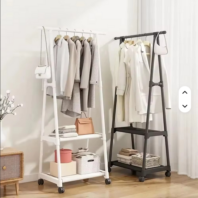 Perchero Simple para colgar ropa, colgador de ropa móvil para dormitorio con rueda
