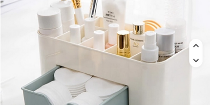 Cajón caja de almacenamiento de cosméticos caja de almacenamiento de brochas de maquillaje joyería de escritorio cuidado de la piel lápiz labial máscara compartimento caja de tocador