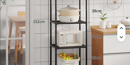 Estante de cocina o de uso general con ruedas alto y angosto
