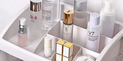 Organizador de plástico con 3 cajones, estilo cajón de escritorio, caja de almacenamiento de cosméticos