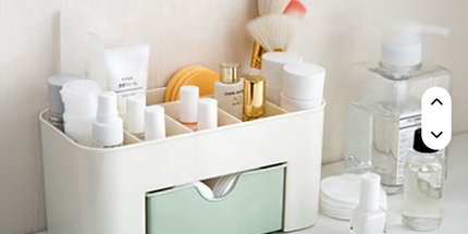 Cajón caja de almacenamiento de cosméticos caja de almacenamiento de brochas de maquillaje joyería de escritorio cuidado de la piel lápiz labial máscara compartimento caja de tocador