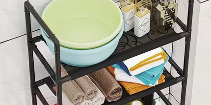 Estante de almacenamiento de pie para el baño de varios pisos
