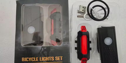 Luz frontal y trasera 100 lumnes para bicicleta, lámpara USB recargable, luces LED para ciclismo, juego de luces para bicicleta