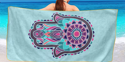 Toalla de playa de microfibra de alta calidad 140 cm x 70 cm. Diseño a prueba de arena de secado rápido.