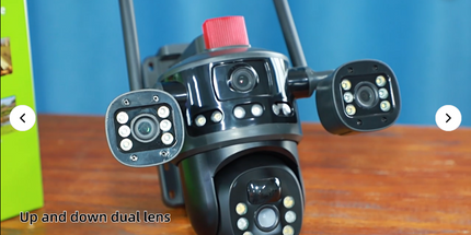 Cámara de seguridad V380 Pro Eseecloud PTZ 8MP12MP4K, 4G con ranura para tarjeta SIM, 360° exterior, IP66 inalámbrica WiFi, cámara CCTV solar