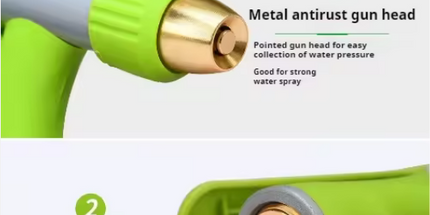 Boquilla de Lavado de Metal de Cobre Puro 1/2", Herramienta de Lavado de Autos, Riego por Aspersión para Jardín