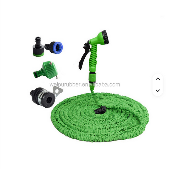 Manguera de Jardín Mágica de 15.24 mts 50ft, Tubo de Agua Triple Telescópico de Poliéster con Conexión de Plástico PE CNS