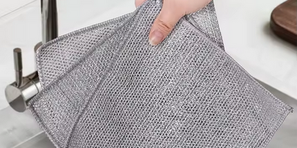 Trapos tipo rejilla de alambre para fregar multiusos, fregador de cocina, alambre de acero, toalla para platos, paños de microfibra, toallas reutilizables para lavar platos