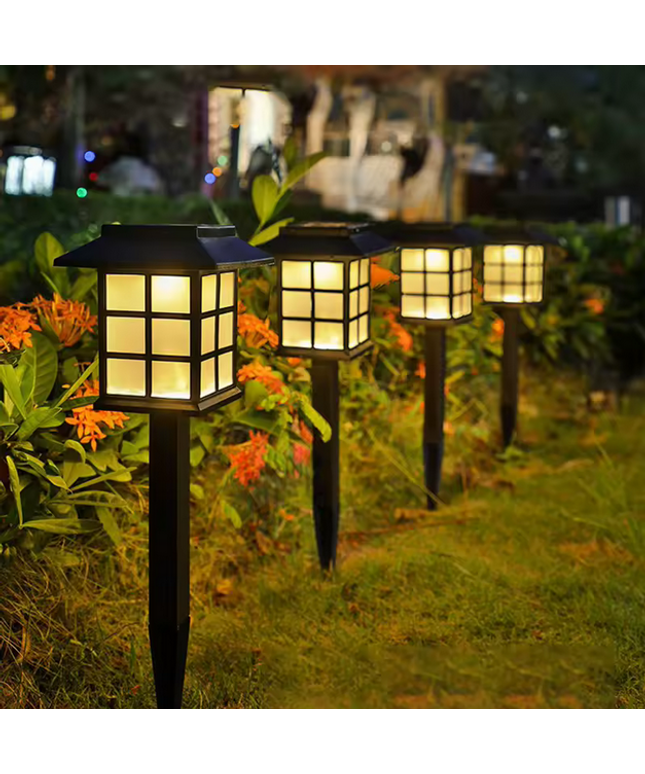 Lámpara de calle decorativa solar para exteriores, luz de suelo impermeable IP65 para paisaje de patio