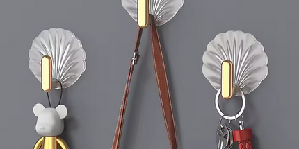 Gancho ligero y lujoso multifuncional sin rastro y sin perforaciones adecuado para puertas de entrada de pared de baño de cocina