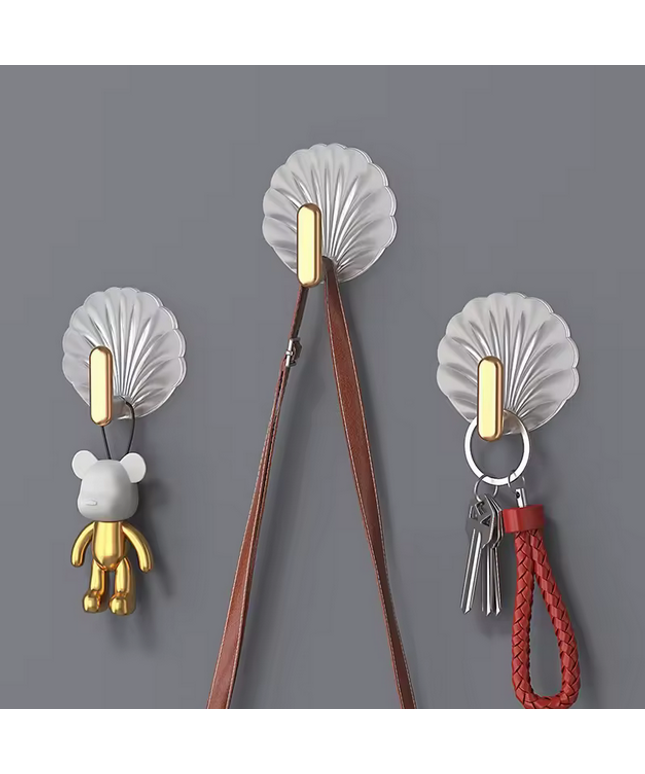 Gancho ligero y lujoso multifuncional sin rastro y sin perforaciones adecuado para puertas de entrada de pared de baño de cocina