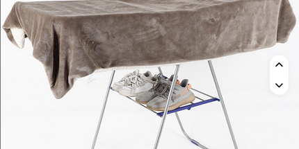 Tendedero de ropa plegable de acero inoxidable con articulaciones en plastico resisitente a de estar de metal