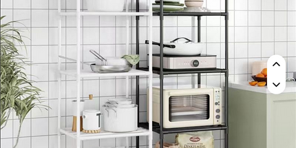 Estante de cocina o de uso general con ruedas alto y angosto