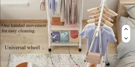 Perchero Simple para colgar ropa, colgador de ropa móvil para dormitorio con rueda