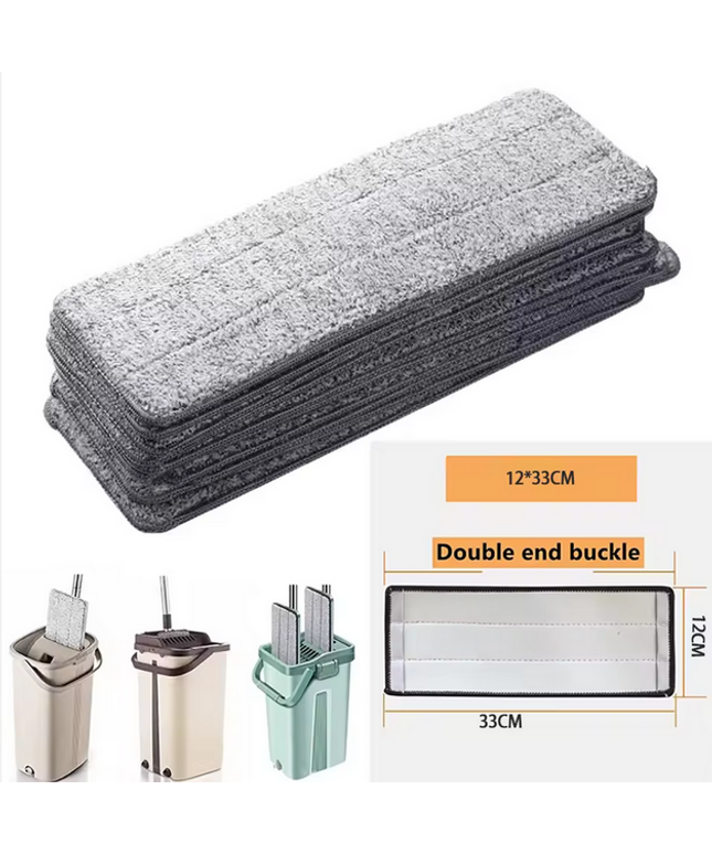 Almohadillas planas repuesto para limpador de microfibra rectangular, reemplazo de cabezal exprimible. Medida 33*12 cm