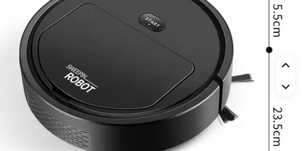 Robot aspirador de barrido recargable UBS inalambrico 1500 P, 3 en 1 , 23,5 x 5,5 cm