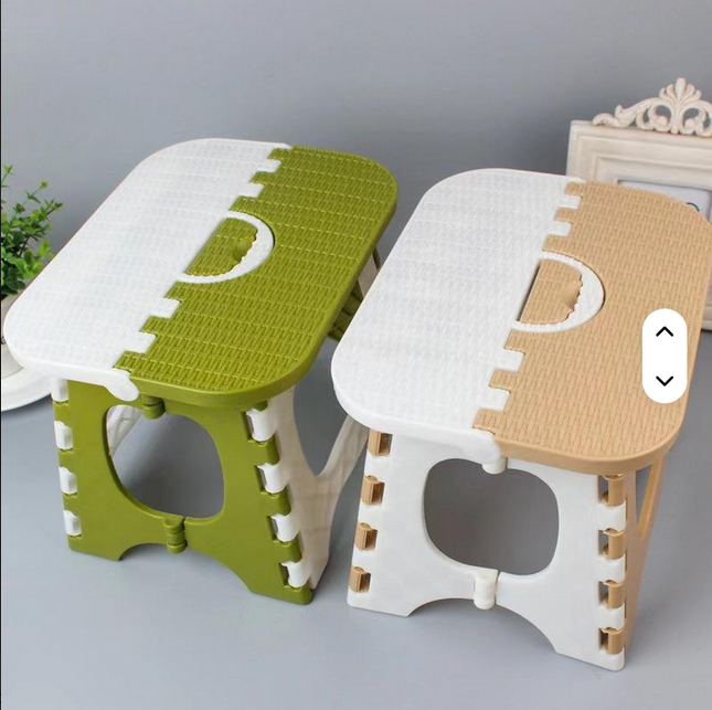 Banco de cocina o bañ plegable para el hogar, de plástico reforzado para niños, silla plegable portátil, banco pequeño