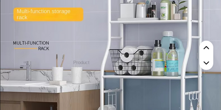 Estante de Metal moderno de 3 niveles, almacenamiento multifuncional para baño, balcón, lavadora, estante de espacio