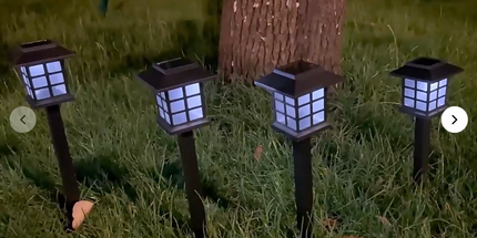 Lámpara de calle decorativa solar para exteriores, luz de suelo impermeable IP65 para paisaje de patio