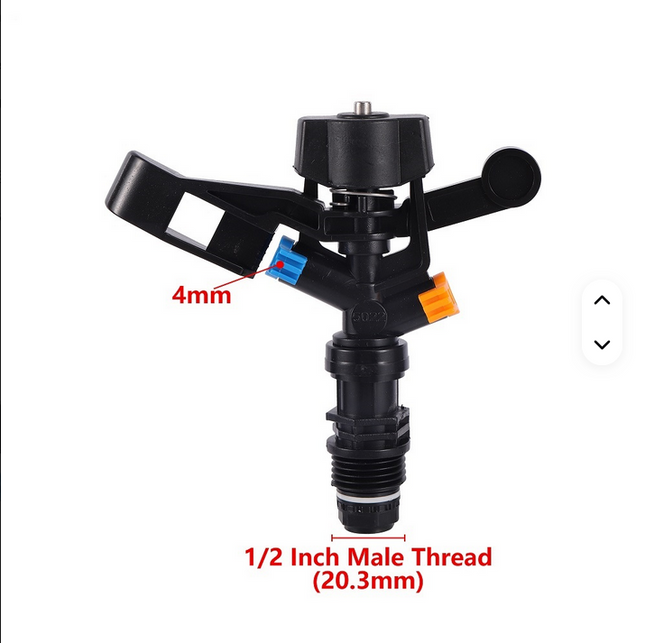Aspersor giratorio automático de rosca macho de 12 pulgadas, aspersor de riego de jardín o  agrícola