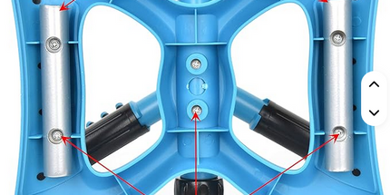 Aspersor de jardín de riego de tres puntas giratorio automático de 360 grados en tándem