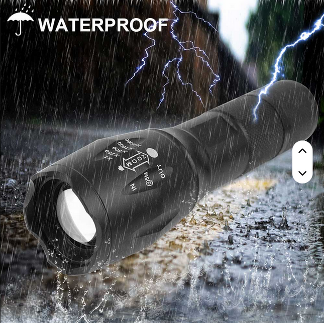 Mini linterna telescopica Helius 1000 lumens pequeña multifunción T6, táctica de autodefensa, para acampar