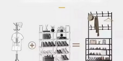 Estantería multicapa para zapatos y sombreros, multifuncional para el hogar ideal para dormitorios