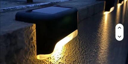 Luz led solar Ip65 ABS para poner sobre borde de pared impermeable compacta y ligera