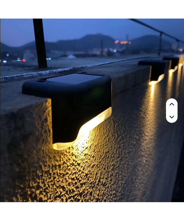 Luz led solar Ip65 ABS para poner sobre borde de pared impermeable compacta y ligera