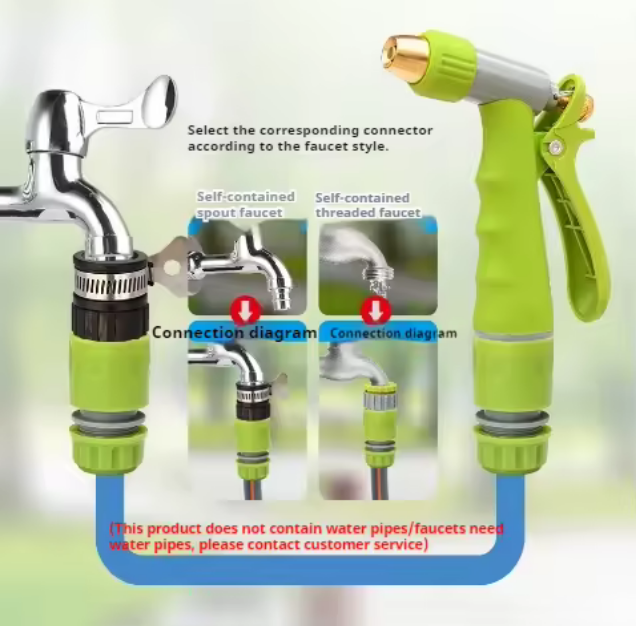 Boquilla de Lavado de Metal de Cobre Puro 1/2", Herramienta de Lavado de Autos, Riego por Aspersión para Jardín