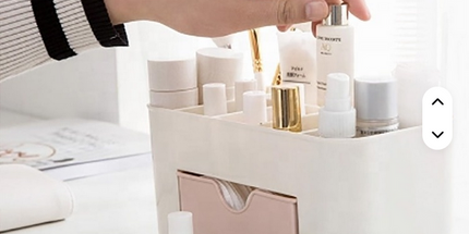 Cajón caja de almacenamiento de cosméticos caja de almacenamiento de brochas de maquillaje joyería de escritorio cuidado de la piel lápiz labial máscara compartimento caja de tocador