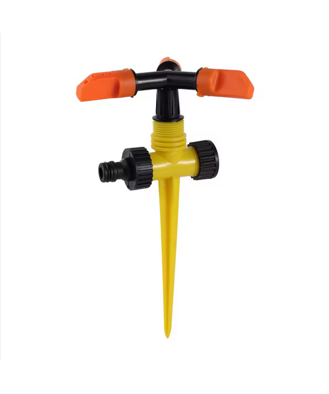 Boquilla rociadora giratoria de 3 vías con anclaje al suelo, sistema de riego automático de 360 grados, rociador de césped de jardín.