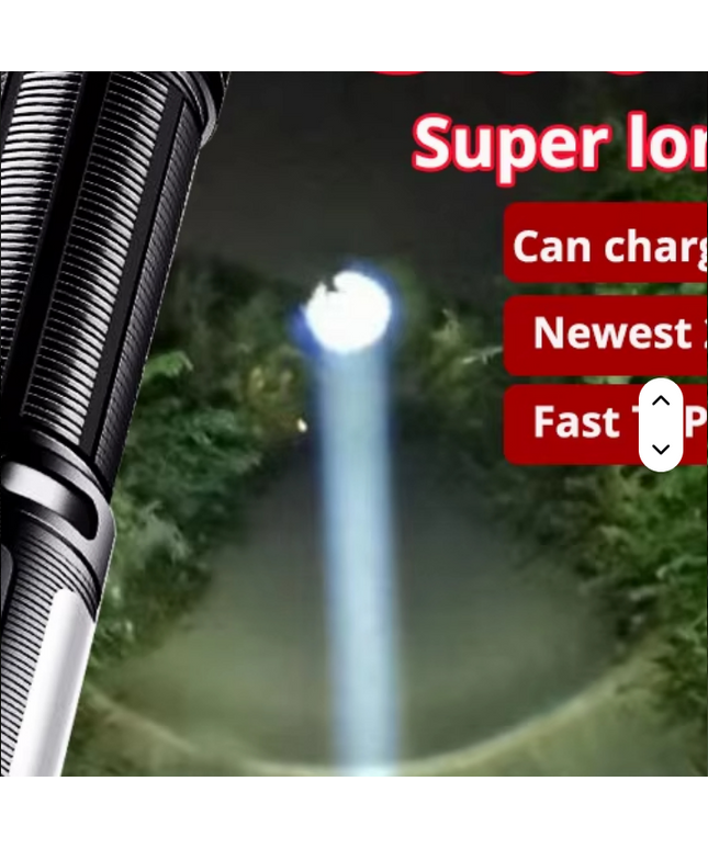 Linterna Led, portátil, con luz de emergencia lateral, 1500 lúmenes, 4 modos, 5000M de alcance, Usb, P50Zoom, recargable