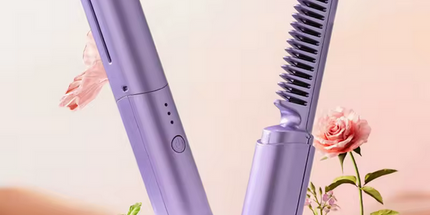 Novedosa Plancha de pelo inalámbrica 2 en 1, peine, Mini alisador de carga Usb, calentamiento rápido, cuidado del cabello de iones negativos, herramientas de peinado